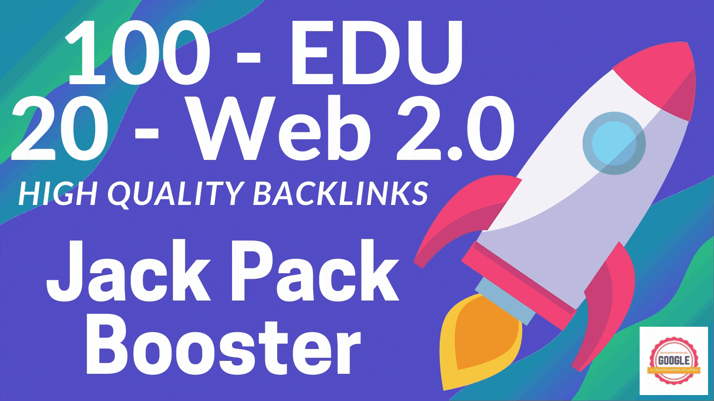 Jack Pack Booster 100 Edu and 20 Web 2.0 High Quality...