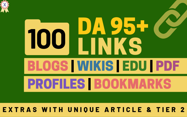 100+ High DA 95+ HQ Links to RANK your website by boo...