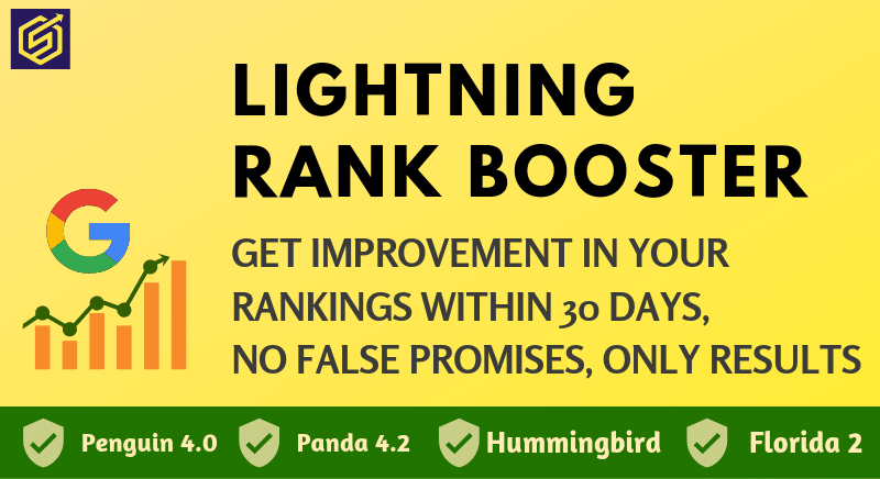 LIGHTNING RANK BOOSTER - Get Rank on Top of Google wi...
