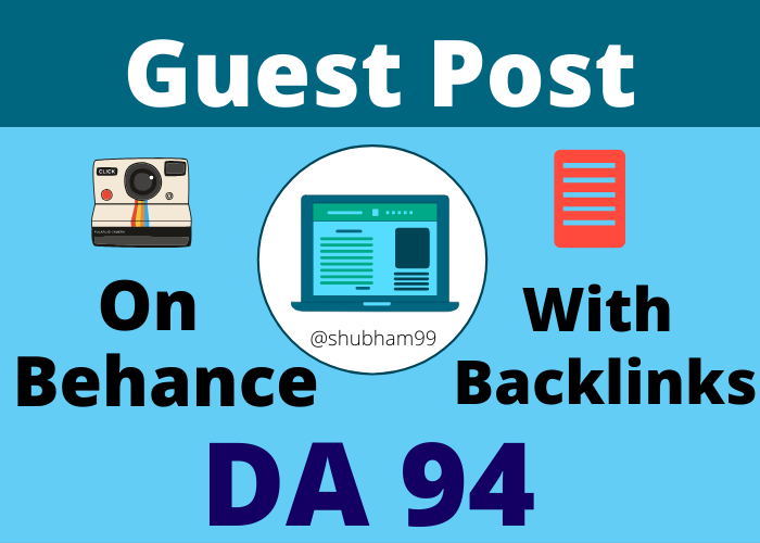 Guest post on Behance DA 94 with backlinks