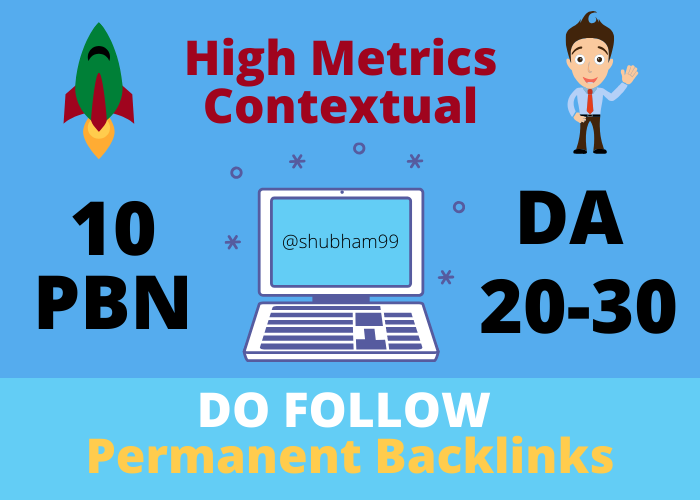 10 PBN DA 20-30 High Metrics Contextual Permanent Bac...