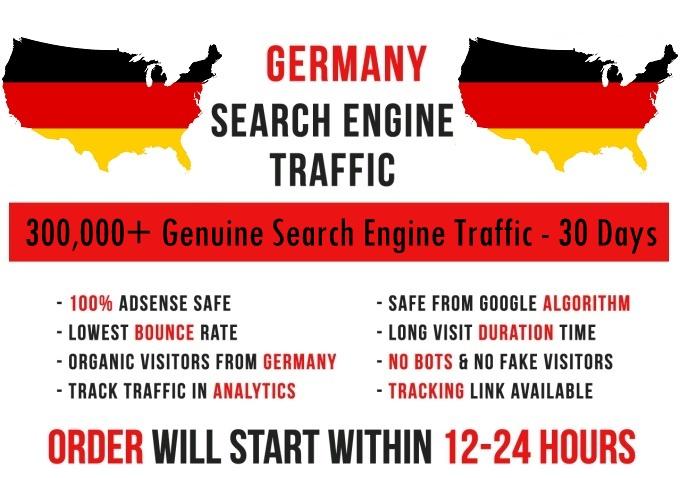 Send genuine 5k-300k Germany based keyword targeted S...
