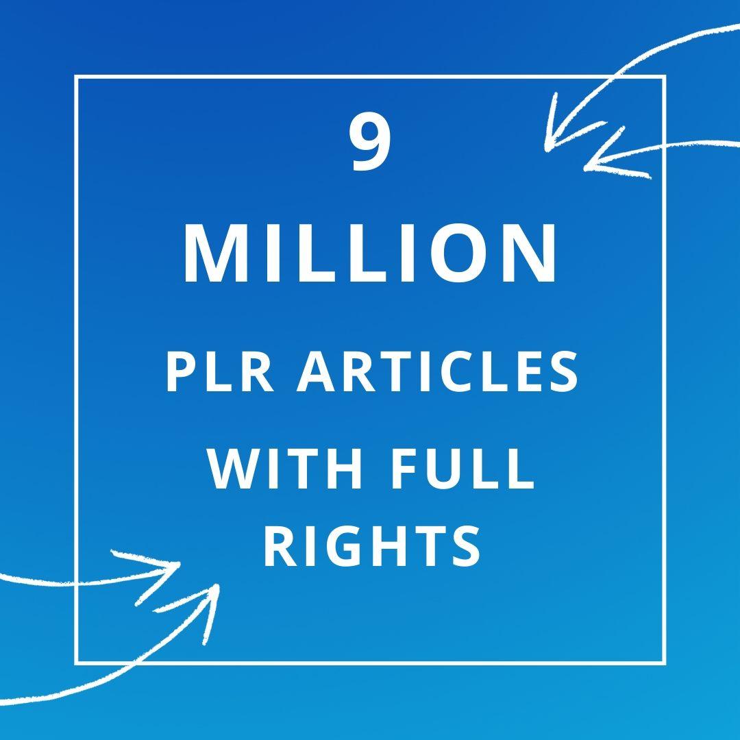 9 MILLION PLR MRR articles collection over 1000 niche...