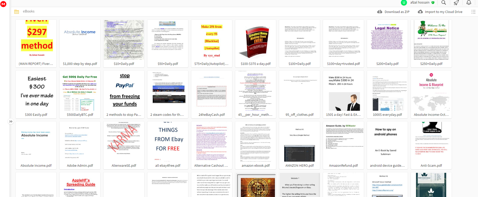 205 Massively Effective ebooks on making money online...