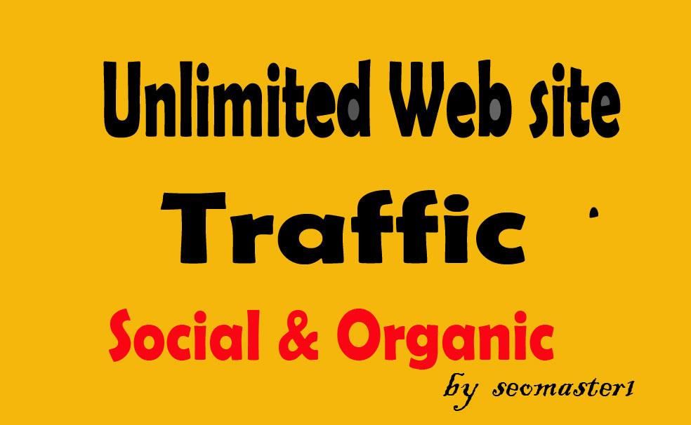 UNLIMITED worldwide organic & social Website TRAF...