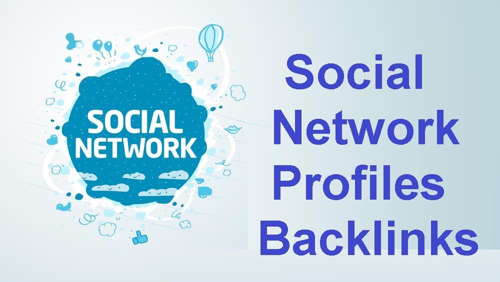 give 1000+ Social networks profiles backlinks