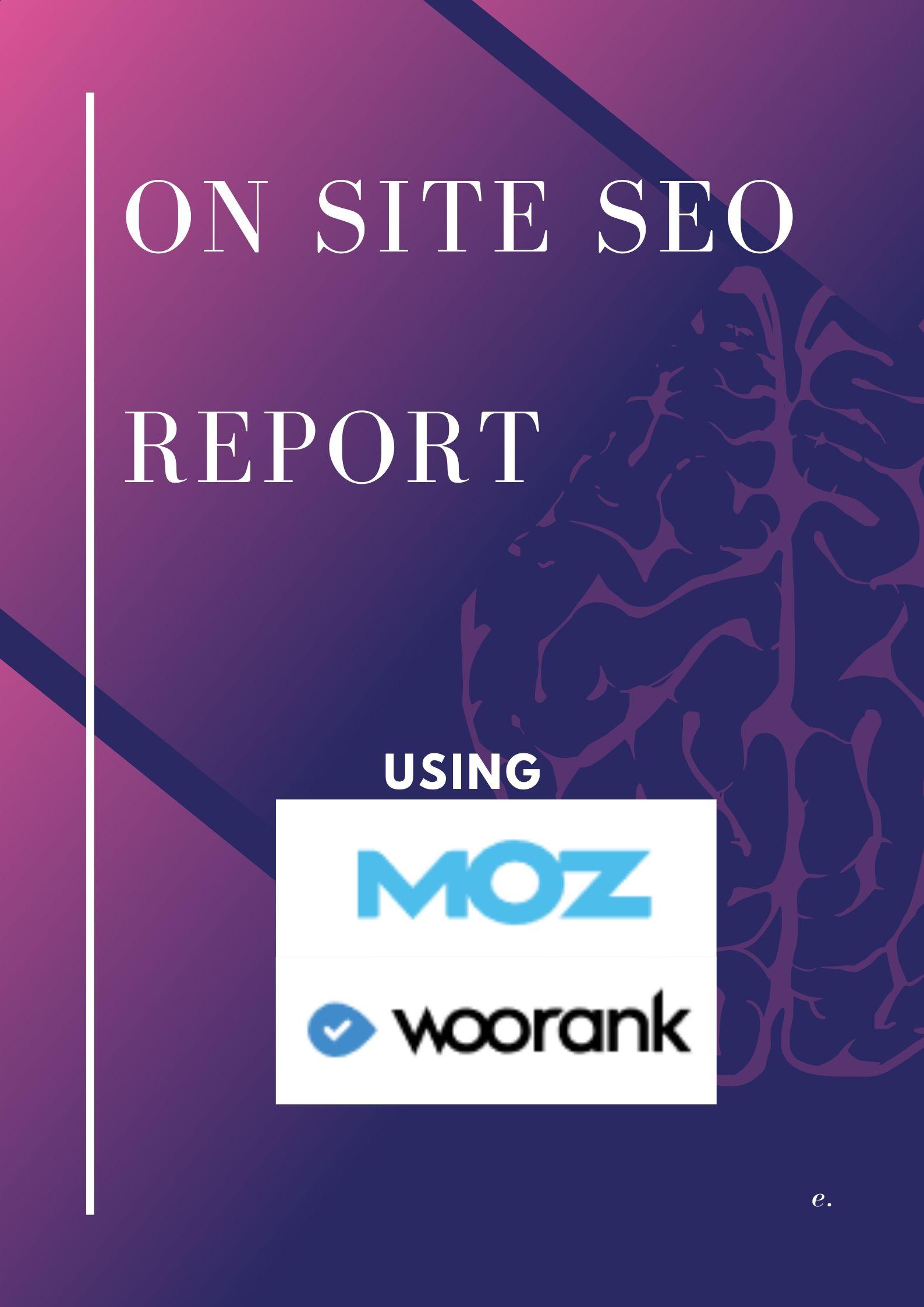 provide you On Site Seo report for your website using...
