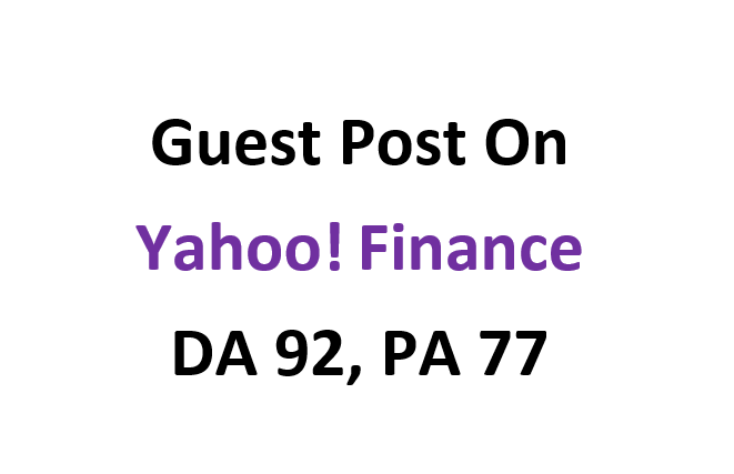 Publish Guest Post on Yahoo Finance - finance. yahoo....