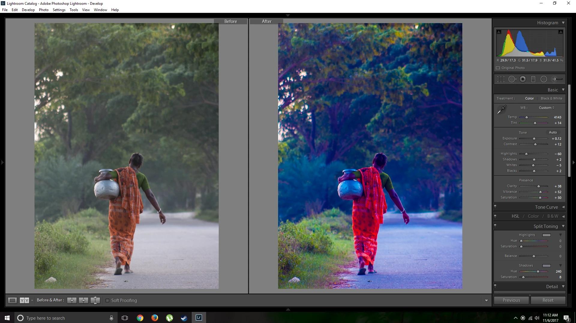 Color correction and edited by Adobe LightRoom