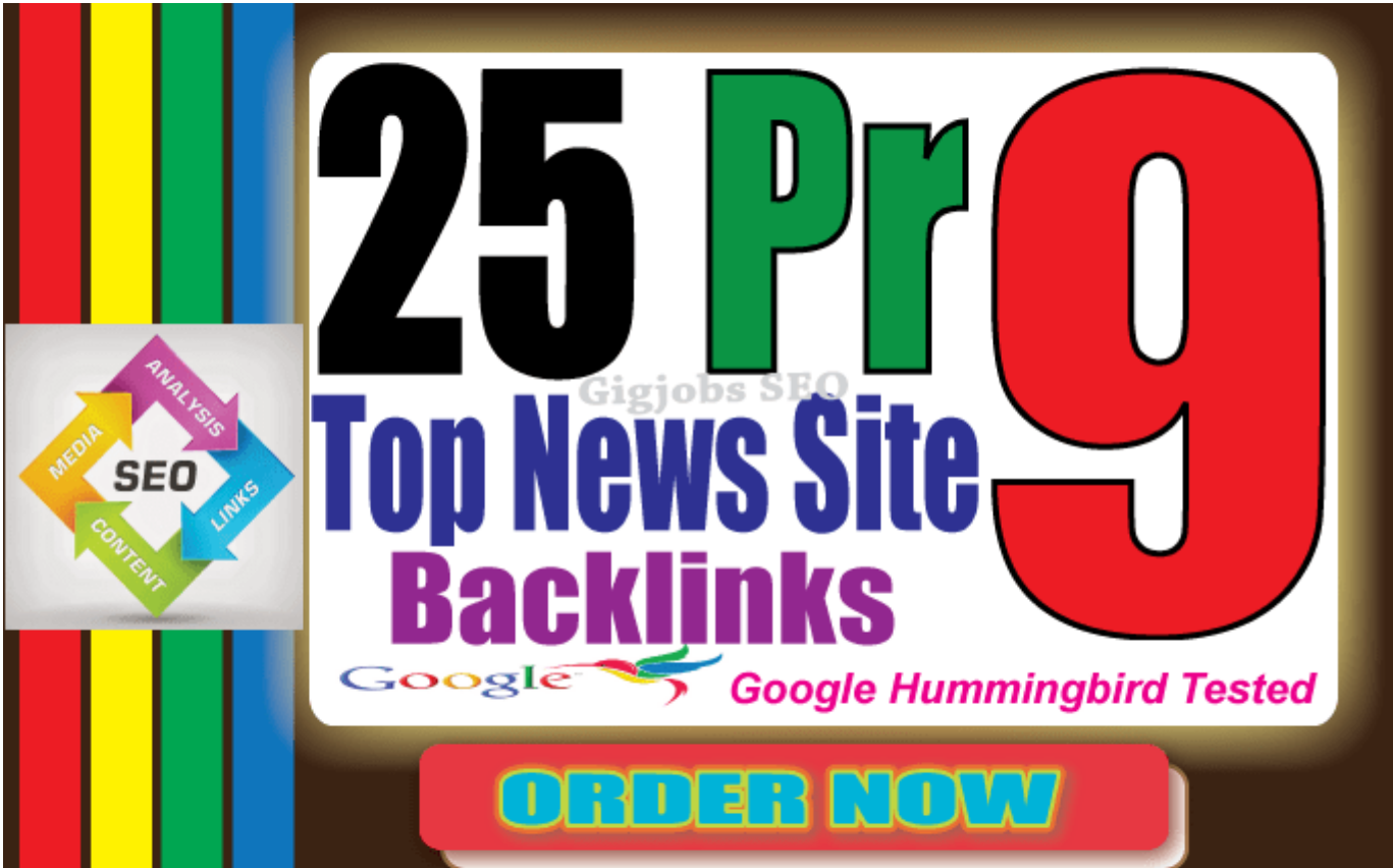 I will 25 pr9 high authority backlinks on news sites