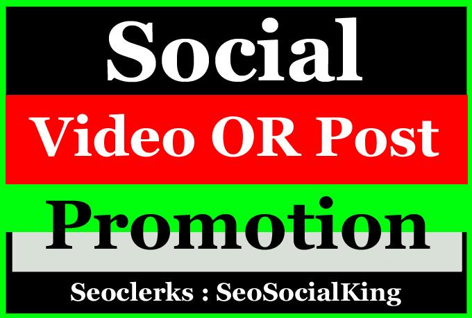 High Quality and Best Social Video or Post Promotion ...