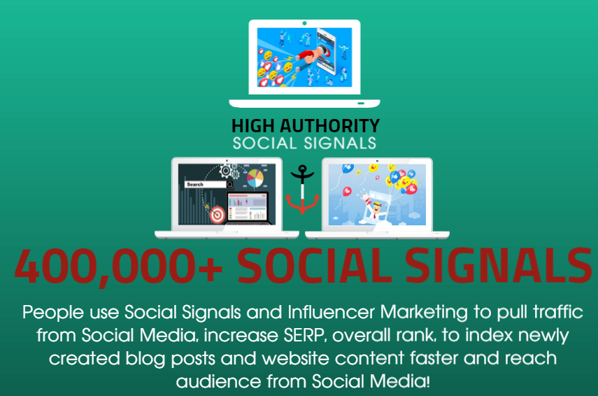 GET 400.000 SOCIAL SIGNALS ON HIGH AUTHORITY PAGES TO...