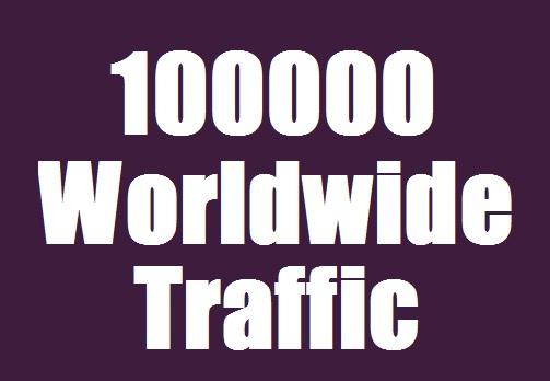 100000 Traffic Worldwide from Search engine & Soc...