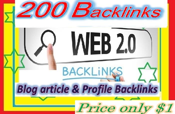 Will Create 200 Good PR Web 2.0 Backlinks helps to we...