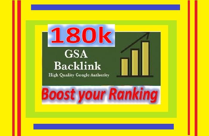 Create & Provide 180k+ GSA UNIQUE BACKLINKS for Y...