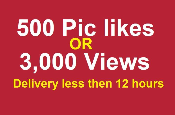Social promotion for 500 real pic or Instant 3000 vid...