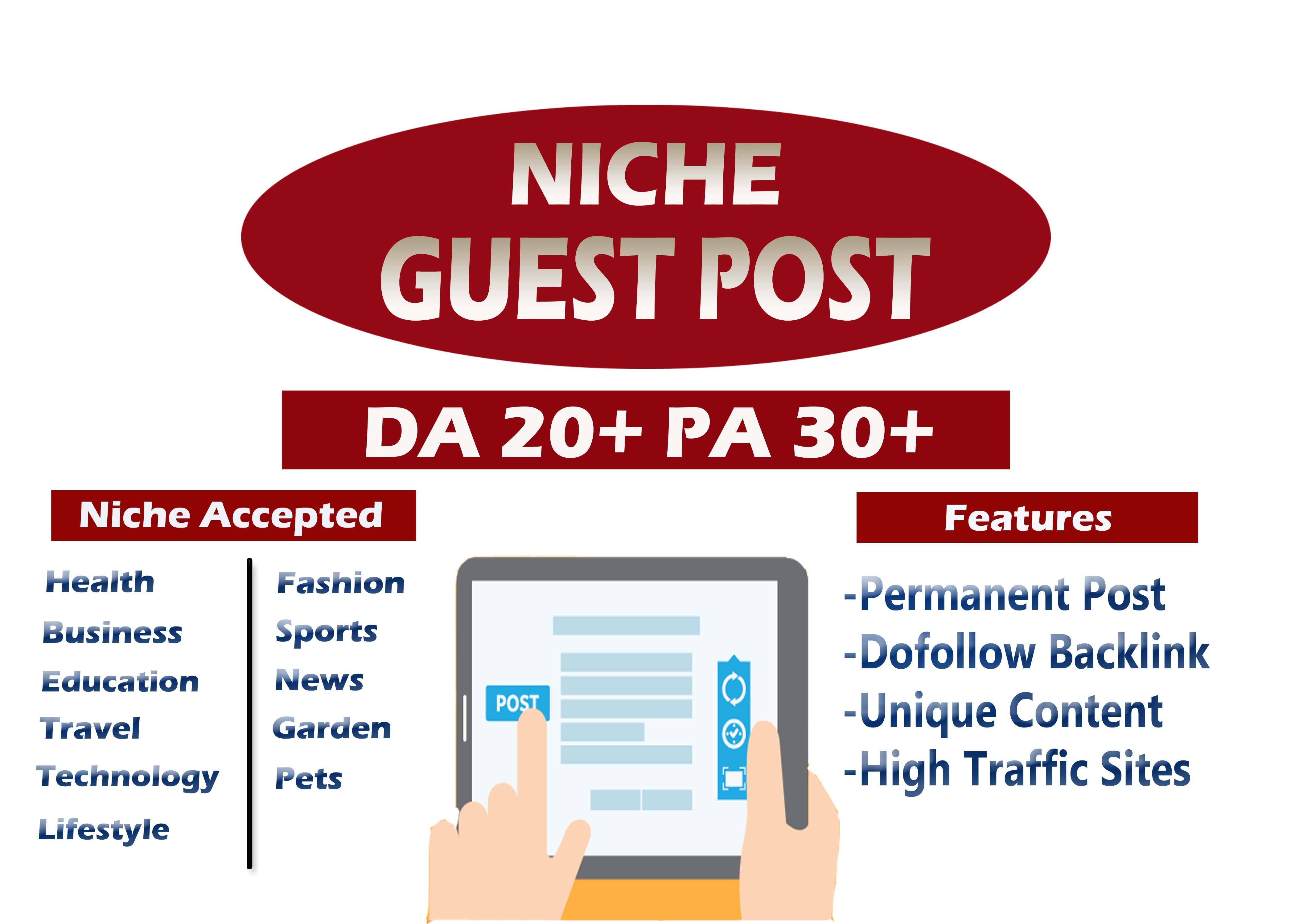 1 Guest Post on DA 25 Plus Health Niche