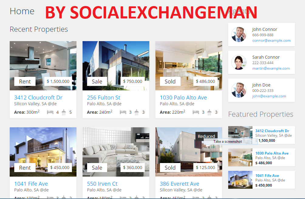 Property Sale Store Wordpress Website