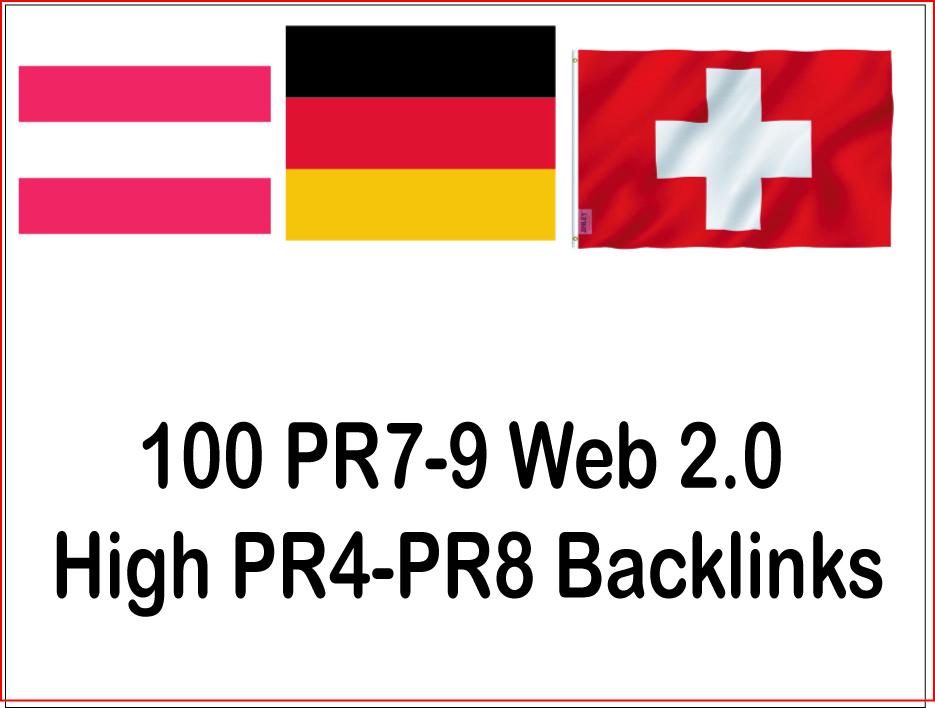 Get you 100 high PR4-PR8 Web 2.0 German, Austria, S...