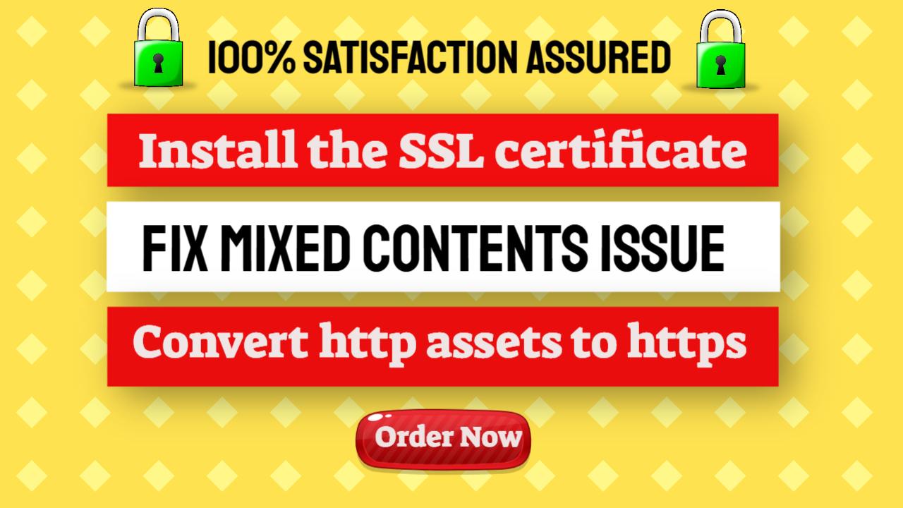 I will install an SSL certificate on your website