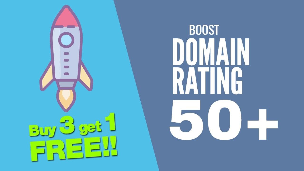I will increase your domain rating DR 50 plus with se...
