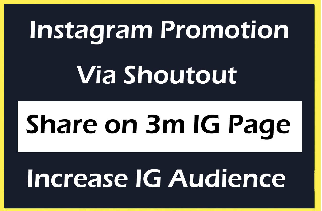 Instagram Promotion Marketing via share on 3 Million ...