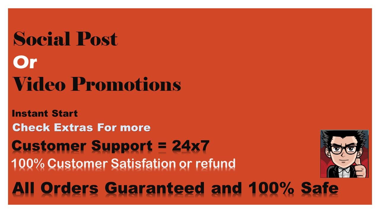 Social Post Or Video Post Promotion Social Media Mark...