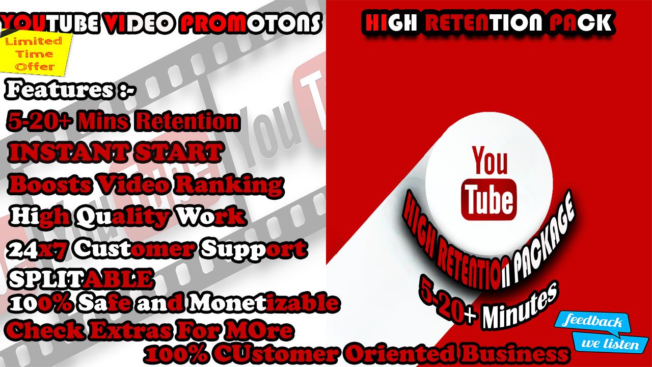 YouTube Video Promotion High Retention Pack