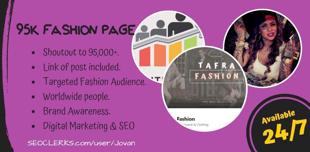 Shoutout to targeted 95k Fashion and Clothing Audienc...