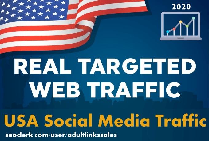 Send 5k-300k USA social media traffic with adsense sa...