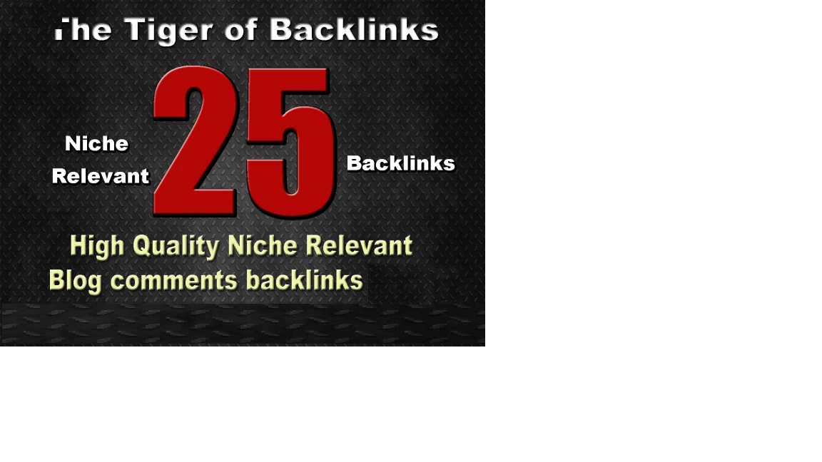 do 25 high quality niche relevant backlinks. do 25 hi...