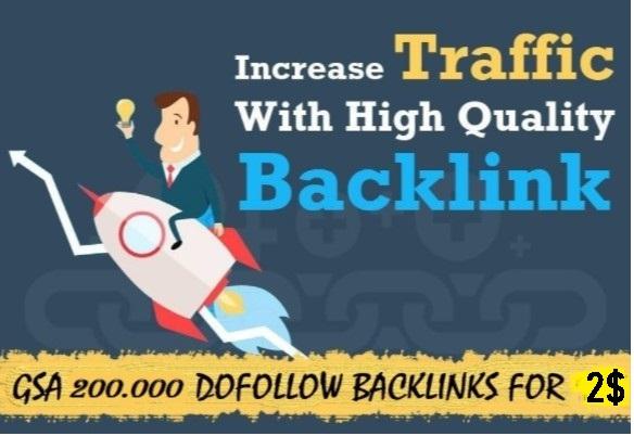 make 200000 GSA backlinks dofollow 100 percent increa...
