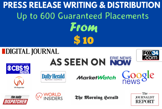 I will provide guaranteed press release placement in ...