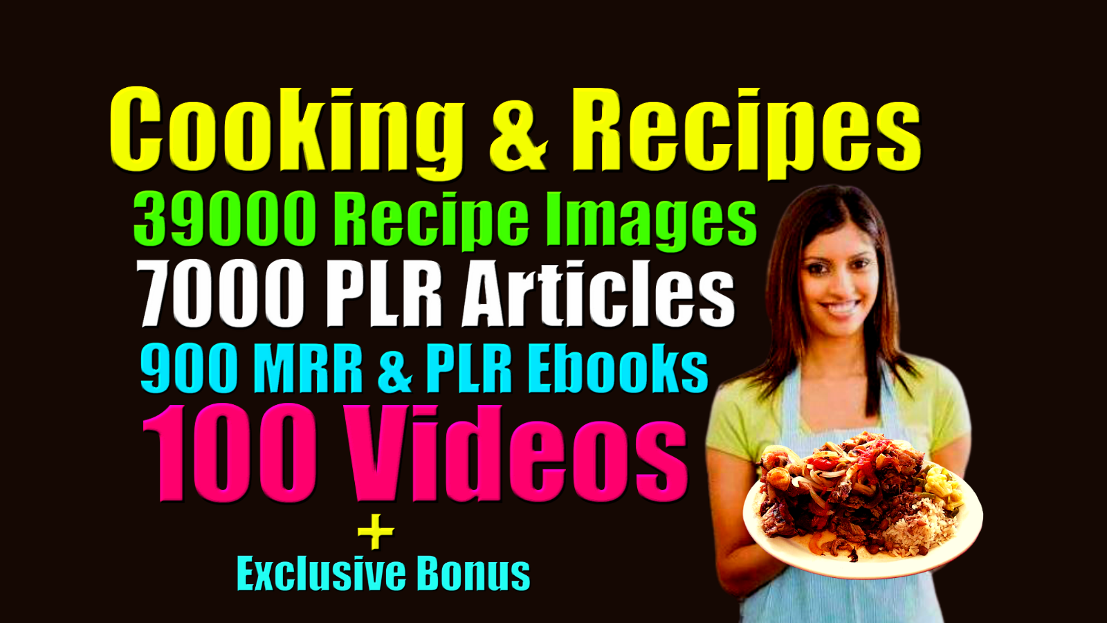 I will give Cooking recipe images, plr ebooks, plr ...