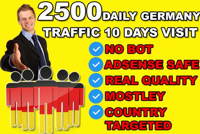 send Germany targeted website or blog traffic visitor...