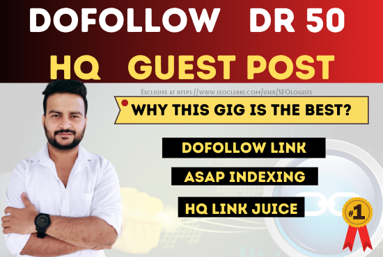 I will publish a content for you on DR 50 guest posti...