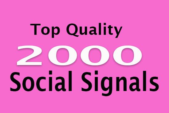 2000 High Quality SEO Social Signals Promotion