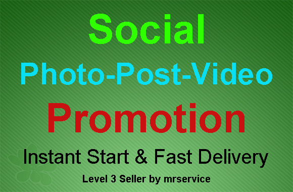 Instant High Quality Social Photo Post Video Promotio...
