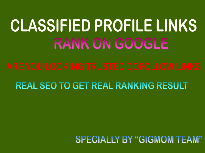 Trusted Dofollow 100 Classified Profile Links to Boos...