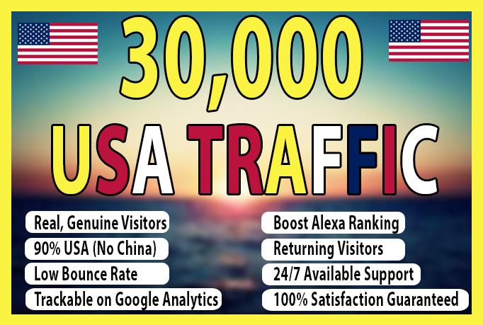 You will get 30,000 USA KEYWORD TARGETTED TRAFFIC FOR...