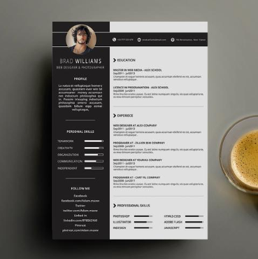 Creative Designer Resume CV has a simple yet creative...
