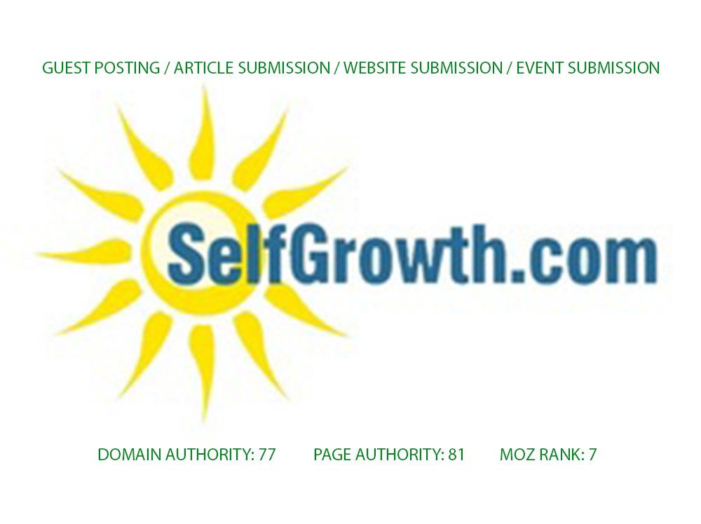 Publish Guest Post On Selfgrowth. com