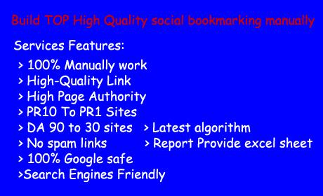 I will Build TOP 25 High Quality social bookmarking m...