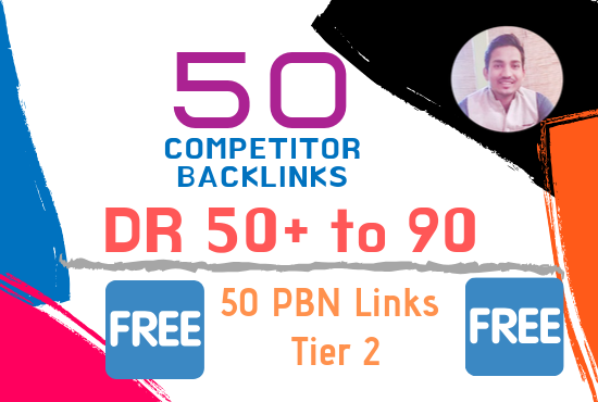 50 relevant backlink on DR 50+ sites after analyse yo...