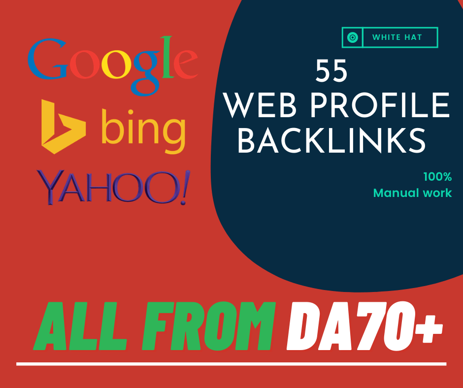 55 Manual Web Profile backlinks from DA70+ websites t...
