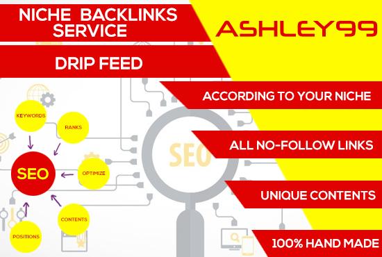 Niche Relevant Drip Feed Backlinks Service