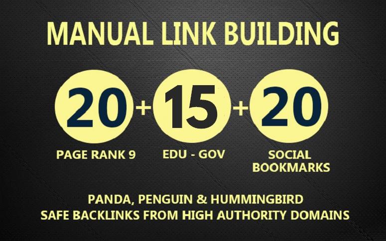 Get 30 PR9 + 15 EDU- GOV + 20 SOCIAL BOOKMARKS Backli...