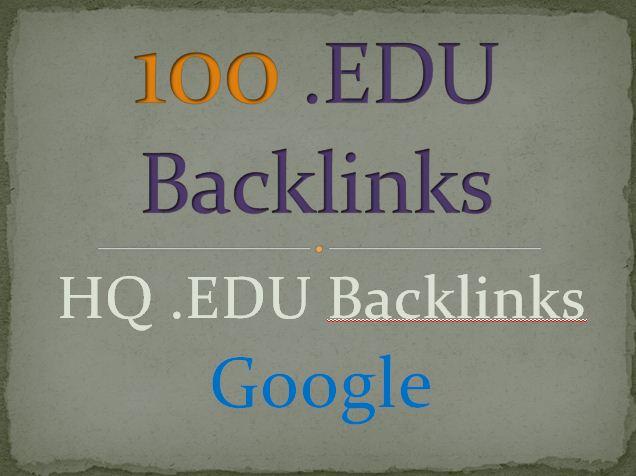 Get Build 100 HQ. EDU Backlinks