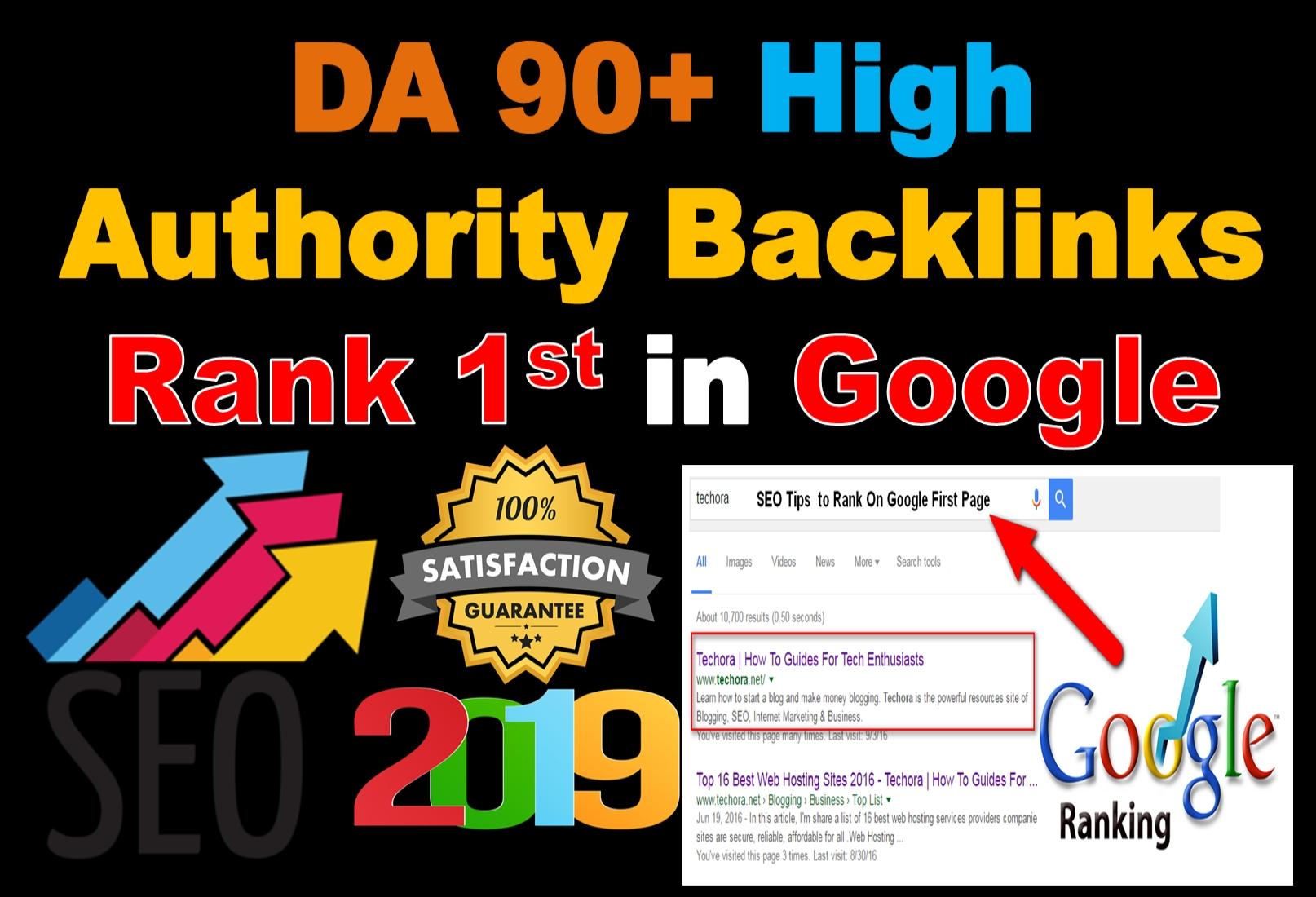 Rank 1st in Google With 10 Backlinks of DA 90 High Au...