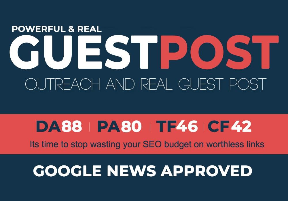 Guest Post on High DA/PA TF/CF Dofollow SEO Backlinks...